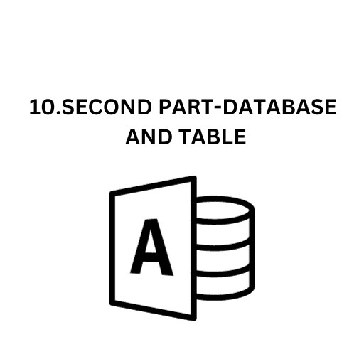 10.SECOND PART-DATABASE AND TABLE (08)